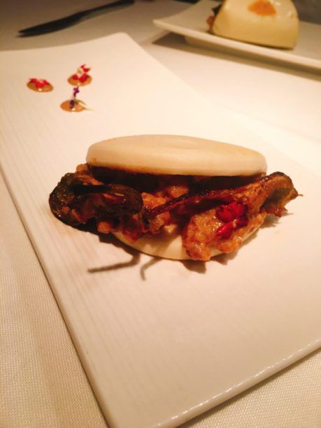 Bao de alcachofa y Calamar menu alcachofa restaurante nectari