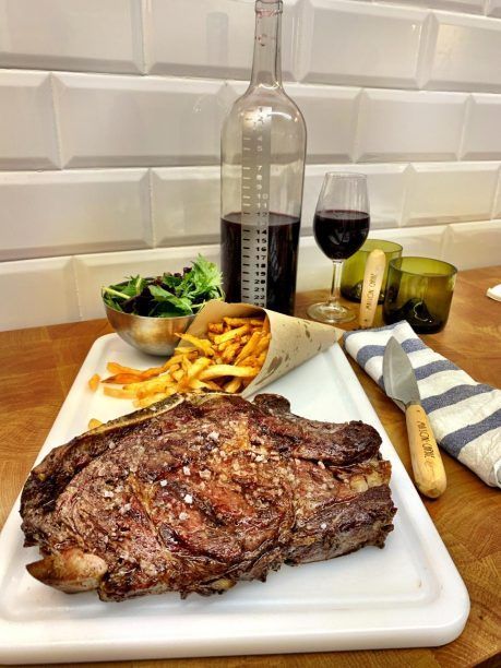 Chuletón y acompañamientos donde comer Chuletón barcelona